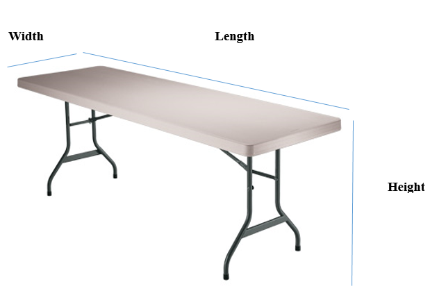 Measuring your table Bermondsey Table Cloth Hire London