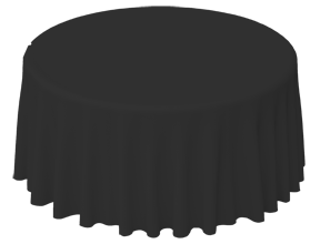 Black Round Tablecloth Hire Bermondsey Table Cloth Hire London